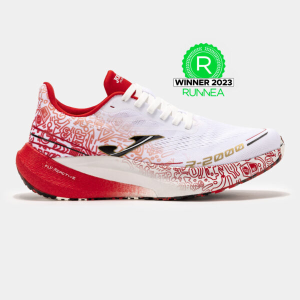 ZAPATILLAS RUNNING R.2000 PONLE FRENO 24 BLANCO ROJO flavisport