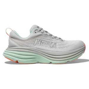 BONDI 8 HOKA MUJER GRIS/AQUA flavisport